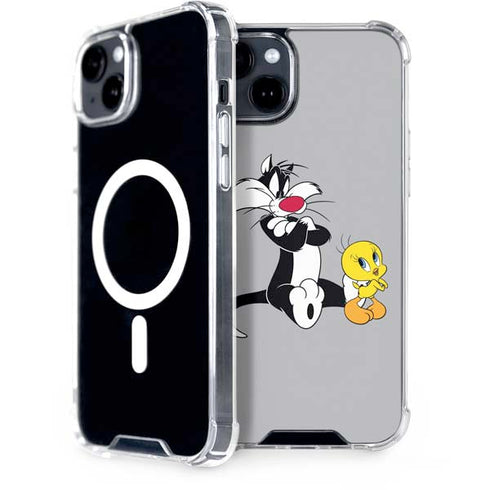 Looney Tunes Sylvester Tweety Bird Crossed Arms iPhone 15 Plus MagSafe Case