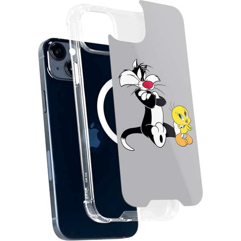 Looney Tunes Sylvester Tweety Bird Crossed Arms iPhone 15 Plus MagSafe Case