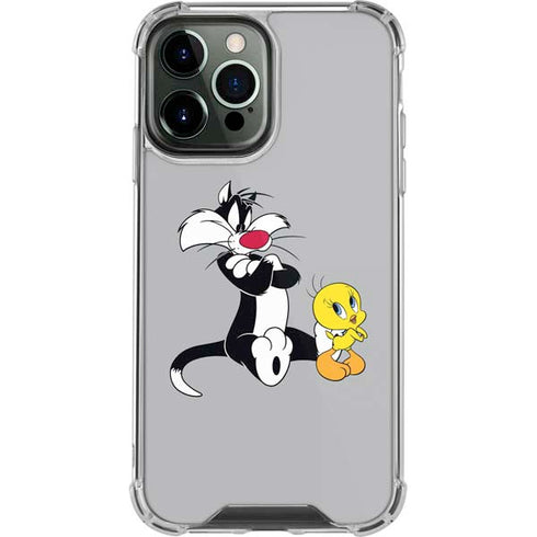 Looney Tunes Sylvester Tweety Bird Crossed Arms iPhone 14 Pro Max Clear Case