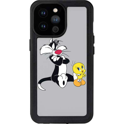 Looney Tunes Sylvester Tweety Bird Crossed Arms iPhone 14 Pro Max Waterproof Case