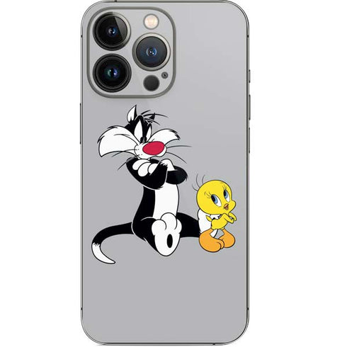 Looney Tunes Sylvester Tweety Bird Crossed Arms iPhone 14 Pro Skin
