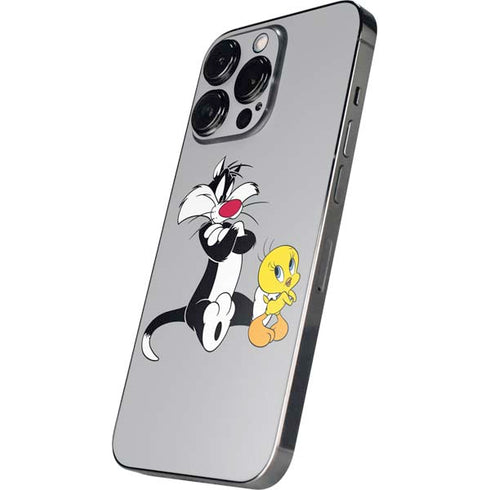 Looney Tunes Sylvester Tweety Bird Crossed Arms iPhone 14 Pro Skin