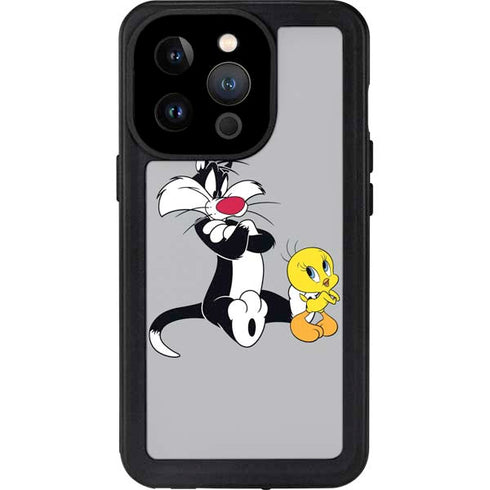 Looney Tunes Sylvester Tweety Bird Crossed Arms iPhone 14 Pro Waterproof Case