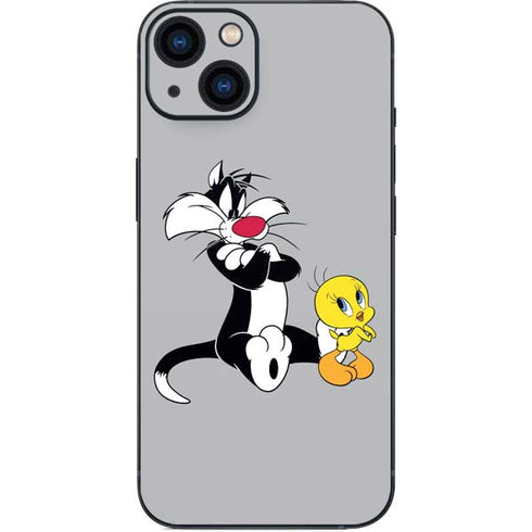 Looney Tunes Sylvester Tweety Bird Crossed Arms iPhone 14 Skin