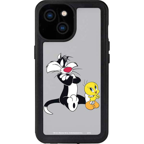 Looney Tunes Sylvester Tweety Bird Crossed Arms iPhone 15 Waterproof Case