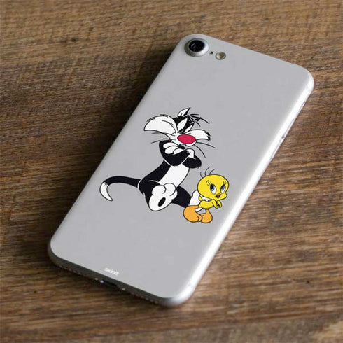 Looney Tunes Sylvester Tweety Bird Crossed Arms iPhone 8 Skin