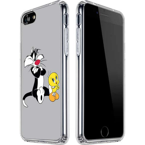 Looney Tunes Sylvester Tweety Bird Crossed Arms iPhone SE (2nd & 3rd Gen) Clear Case