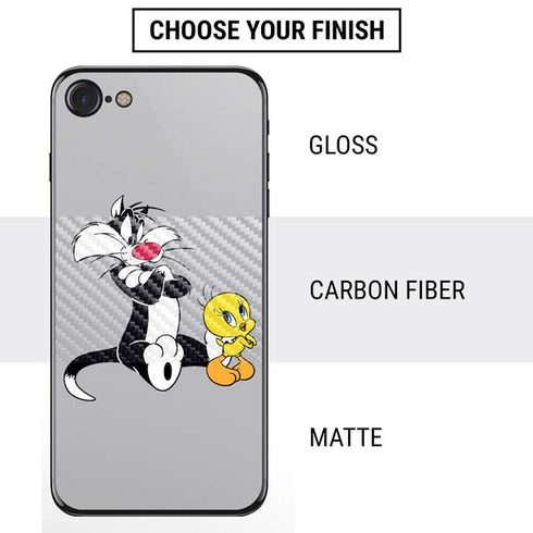 Looney Tunes Sylvester Tweety Bird Crossed Arms iPhone SE (2nd & 3rd Gen) Skin
