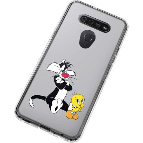 Looney Tunes Sylvester Tweety Bird Crossed Arms LG K51/Q51 Clear Case