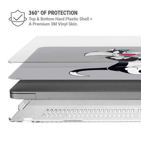 Looney Tunes Sylvester Tweety Bird Crossed Arms MacBook Pro 16in (2021-25) Case plus Skin