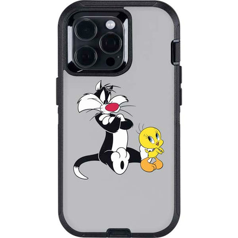 Looney Tunes Sylvester Tweety Bird Crossed Arms Otterbox Defender iPhone Skin