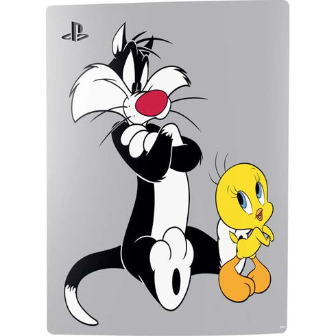Looney Tunes Sylvester Tweety Bird Crossed Arms PS5 Digital Edition Console Skin