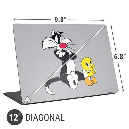 Looney Tunes Sylvester Tweety Bird Crossed Arms Universal Laptop 12in (9.8 x 6.8in) Skin