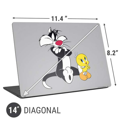 Looney Tunes Sylvester Tweety Bird Crossed Arms Universal Laptop 14in (11.4 x 8.2in) Skin