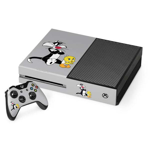 Looney Tunes Sylvester Tweety Bird Crossed Arms Xbox One Console and Controller Bundle Skin