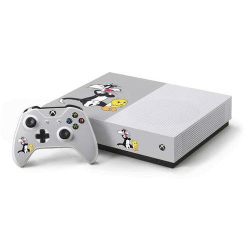 Looney Tunes Sylvester Tweety Bird Crossed Arms Xbox One S All-Digital Edition Bundle Skin