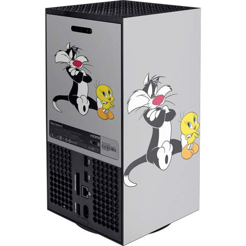 Looney Tunes Sylvester Tweety Bird Crossed Arms Xbox Series X Console Skin