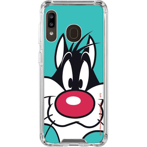 Looney Tunes Sylvester Zoomed In Galaxy A30 Clear Case