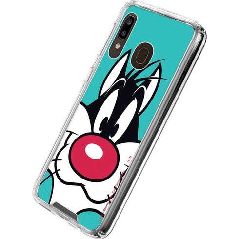 Looney Tunes Sylvester Zoomed In Galaxy A30 Clear Case