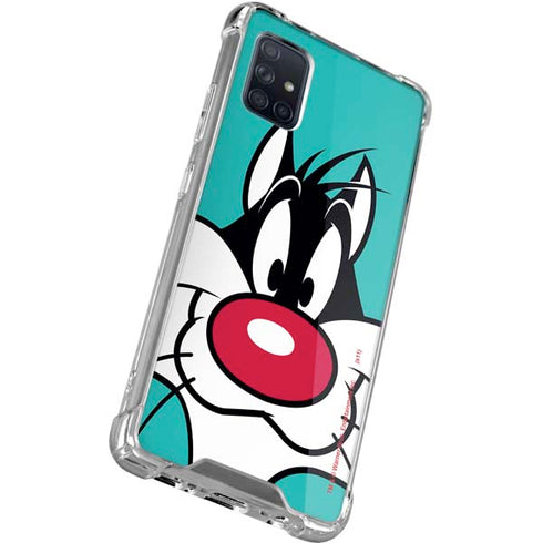 Looney Tunes Sylvester Zoomed In Galaxy A71 5G Clear Case