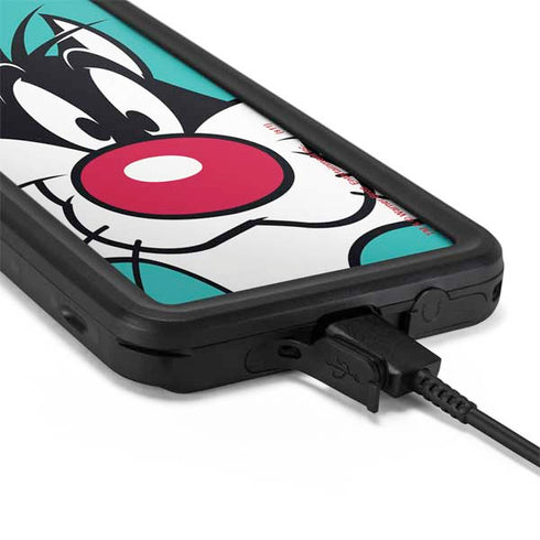 Looney Tunes Sylvester Zoomed In Galaxy S20 Plus Waterproof Case