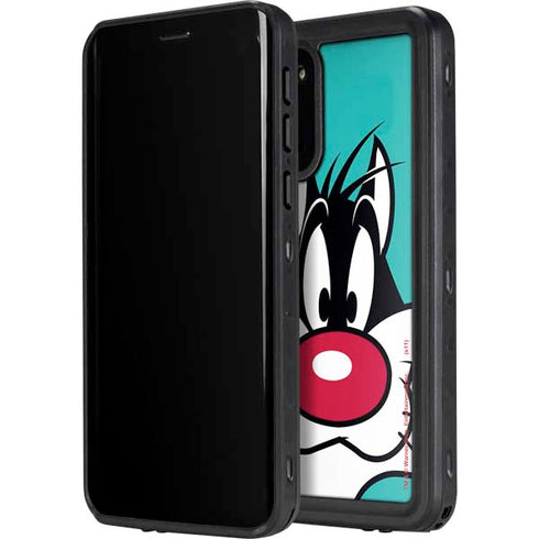Looney Tunes Sylvester Zoomed In Galaxy S20 Waterproof Case