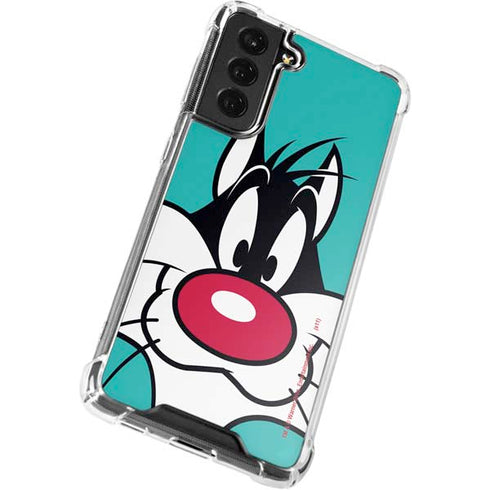 Looney Tunes Sylvester Zoomed In Galaxy S22 Plus Clear Case