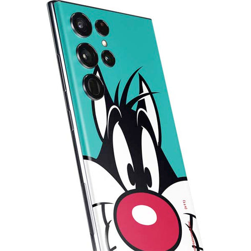 Looney Tunes Sylvester Zoomed In Galaxy S22 Ultra Skin