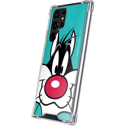 Looney Tunes Sylvester Zoomed In Galaxy S24 Ultra Clear Case