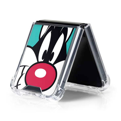 Looney Tunes Sylvester Zoomed In Galaxy Z Flip5 5G Clear Case