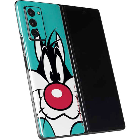 Looney Tunes Sylvester Zoomed In Galaxy Z Fold2 5G Skin