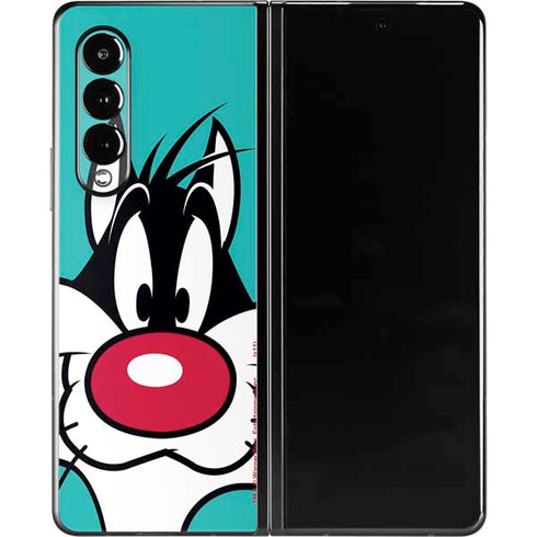 Looney Tunes Sylvester Zoomed In Galaxy Z Fold3 5G Skin