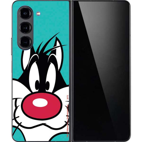 Looney Tunes Sylvester Zoomed In Galaxy Z Fold5 5G Skin
