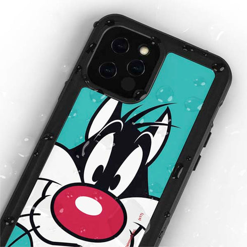 Looney Tunes Sylvester Zoomed In iPhone 12 Pro Waterproof Case