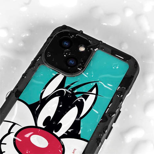 Looney Tunes Sylvester Zoomed In iPhone 13 Mini Waterproof Case