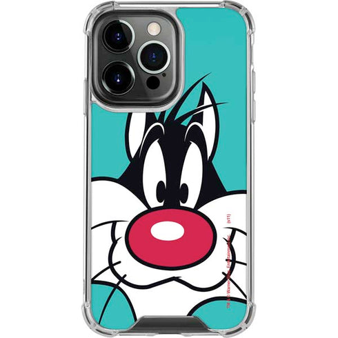 Looney Tunes Sylvester Zoomed In iPhone 13 Pro Clear Case