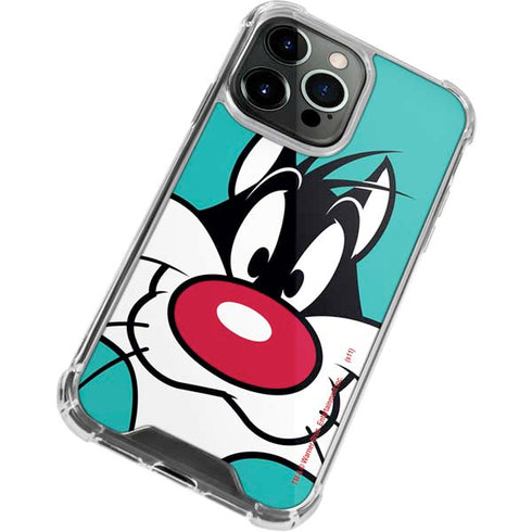 Looney Tunes Sylvester Zoomed In iPhone 13 Pro Clear Case