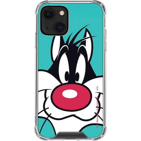 Looney Tunes Sylvester Zoomed In iPhone 14 Plus Clear Case