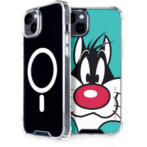 Looney Tunes Sylvester Zoomed In iPhone 15 Plus MagSafe Case