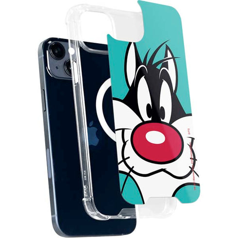 Looney Tunes Sylvester Zoomed In iPhone 15 Plus MagSafe Case
