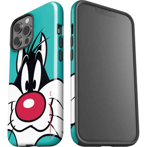 Looney Tunes Sylvester Zoomed In iPhone 15 Pro Max Impact Case