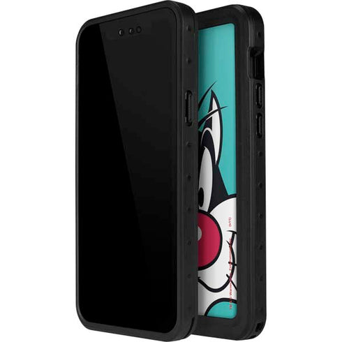 Looney Tunes Sylvester Zoomed In iPhone 14 Pro Max Waterproof Case