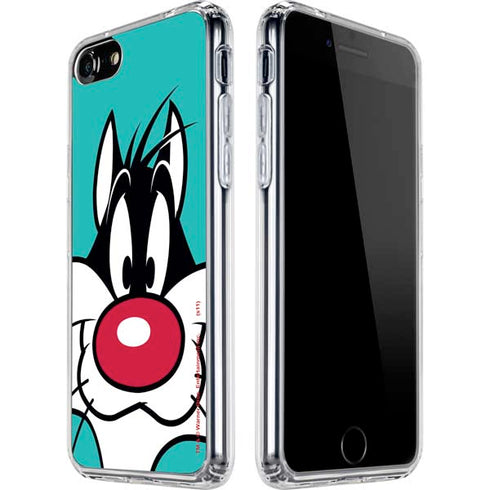 Looney Tunes Sylvester Zoomed In iPhone SE (2nd & 3rd Gen) Clear Case
