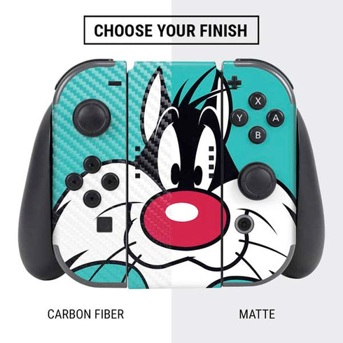 Looney Tunes Sylvester Zoomed In Nintendo Switch Bundle Skin