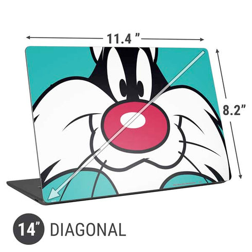 Looney Tunes Sylvester Zoomed In Universal Laptop 14in (11.4 x 8.2in) Skin