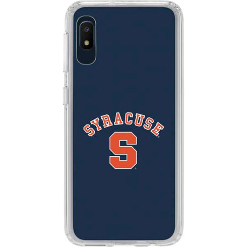 Syracuse S Blue Galaxy A10e Clear Case