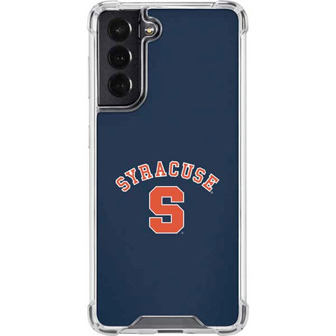 Syracuse S Blue Galaxy S22 Clear Case