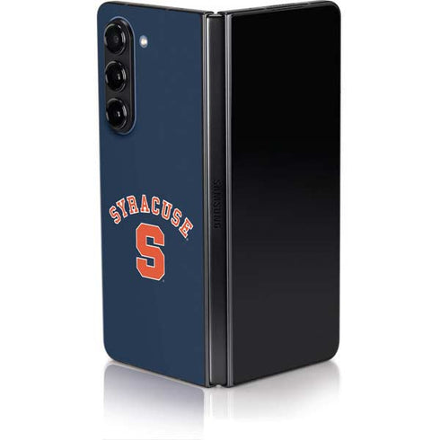 Syracuse University S Blue Galaxy Z Fold5 5G Skin
