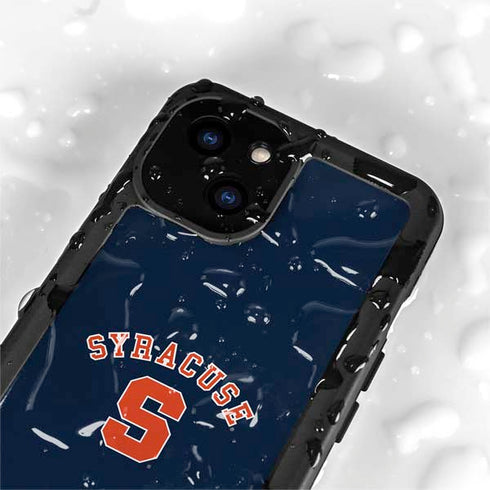 Syracuse University S Blue iPhone 15 Plus Waterproof Case