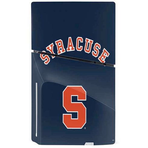 Syracuse University S Blue PS5 Slim Disk Console Skin